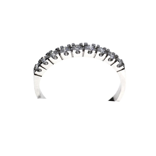 Row Ring Thick 9st. White Gold