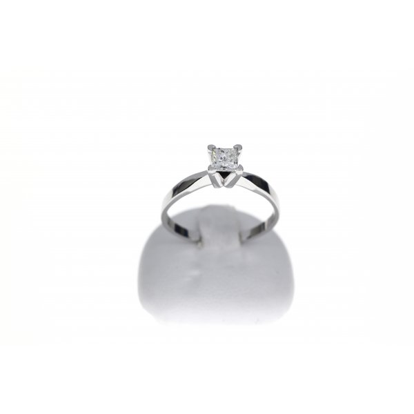 Princess Solitaire ring 0.33crt