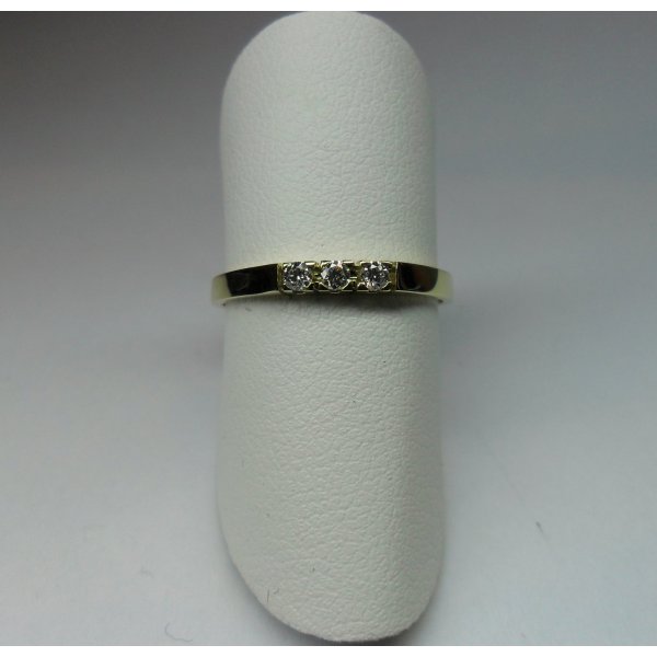 Row Ring Thick 3st. Yellow Gold