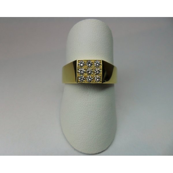 Square Shape Ring Yellow Gold