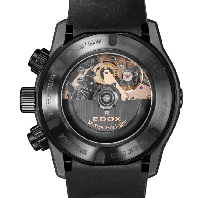 Edox Carbon Chronograph horloge 01125 CLNGN