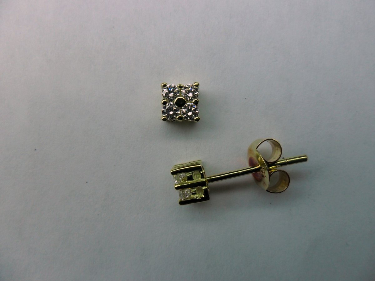 Vierkant Oorstekers Geelgoud