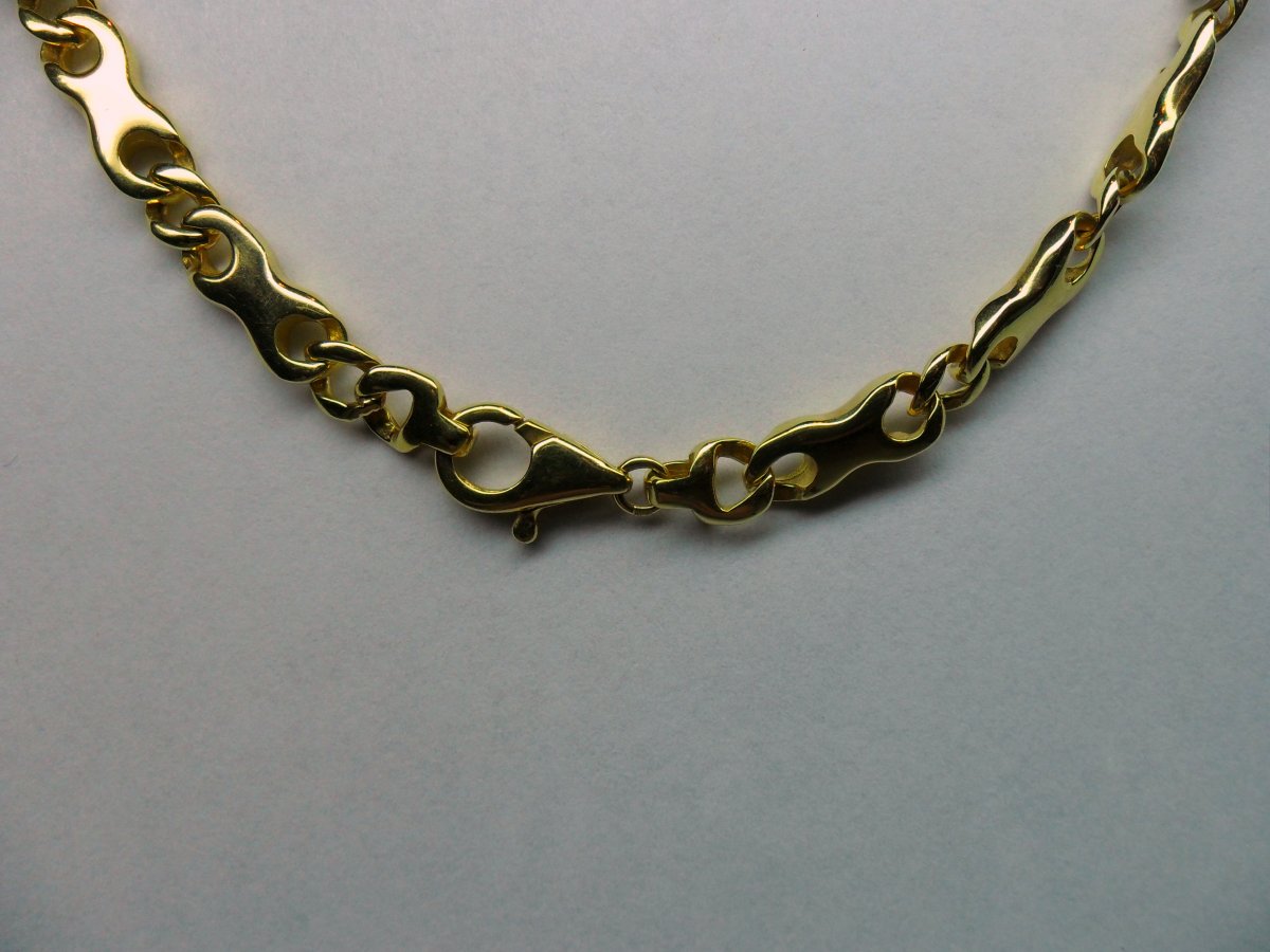 Schakel Collier Geelgoud