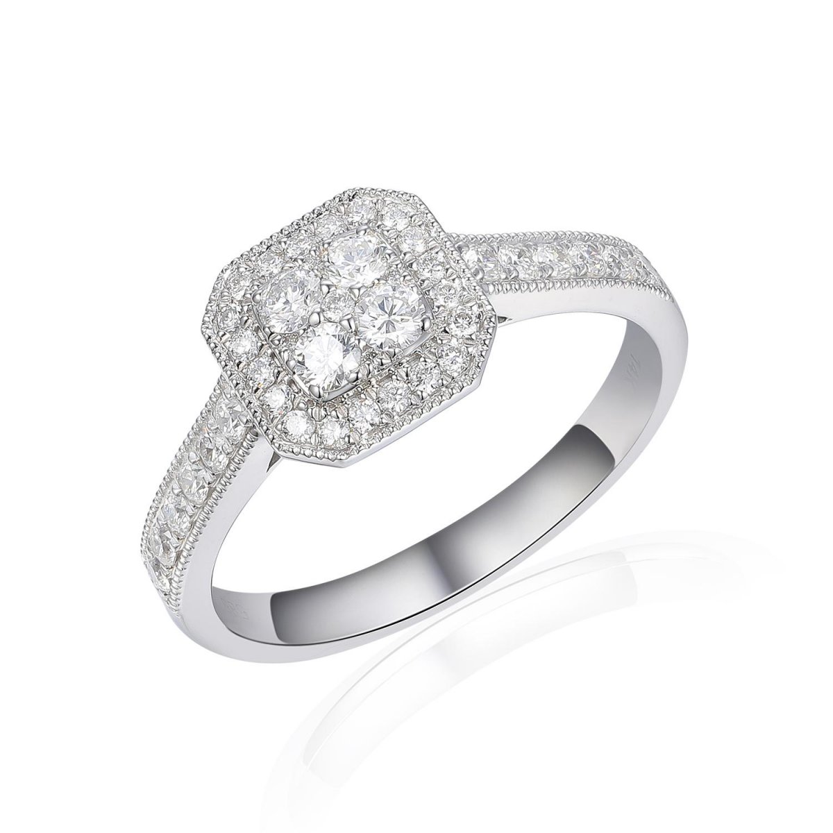 Cushion Halo Ring 41 - 0.50 crt.