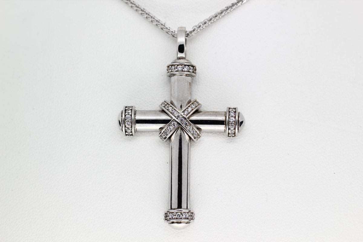 Kruis Hanger Wit Goud