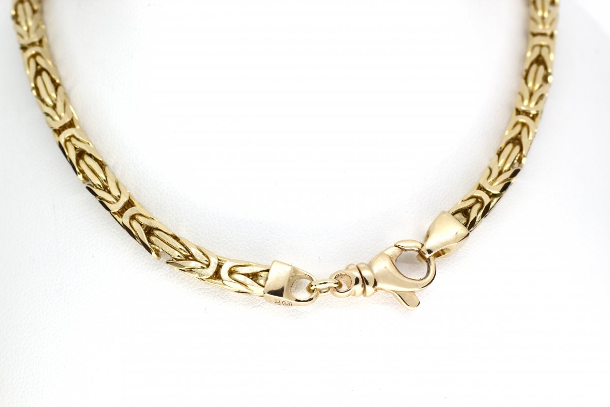 18 Carat Gold King's Necklace Extra Wide