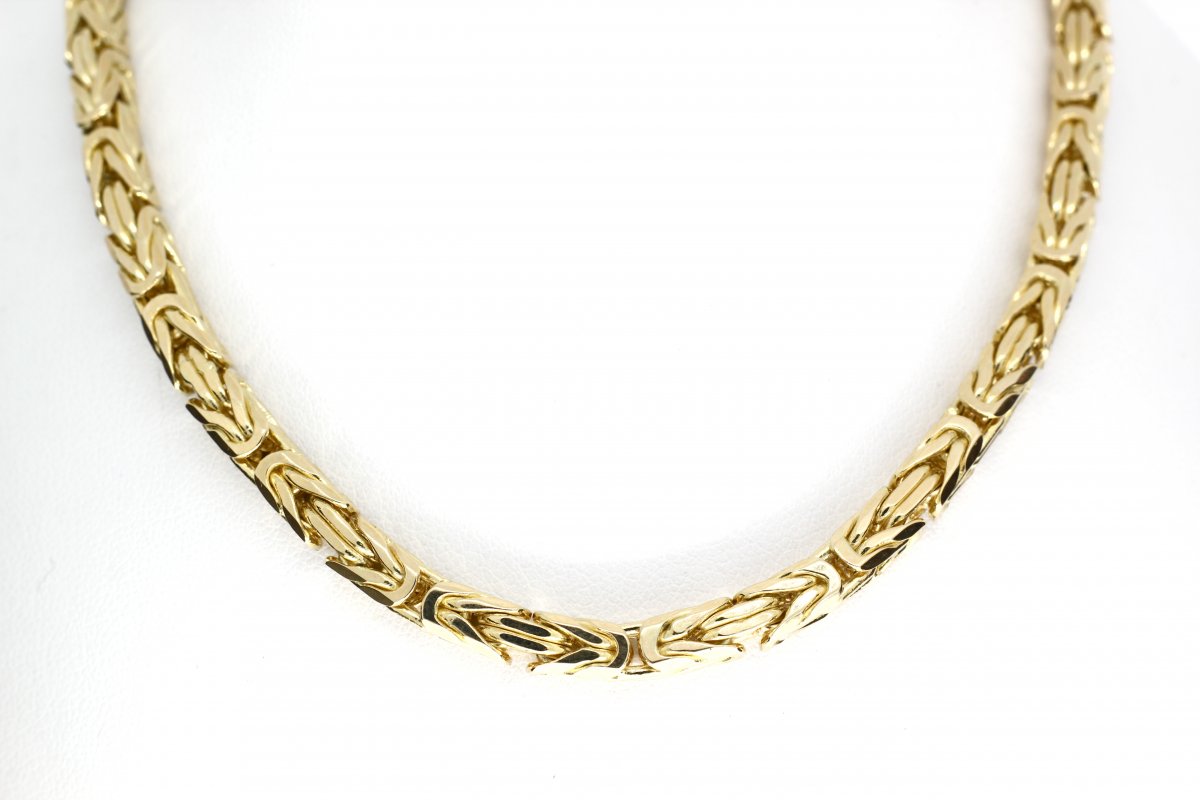 18 Carat Gold King's Necklace Extra Wide