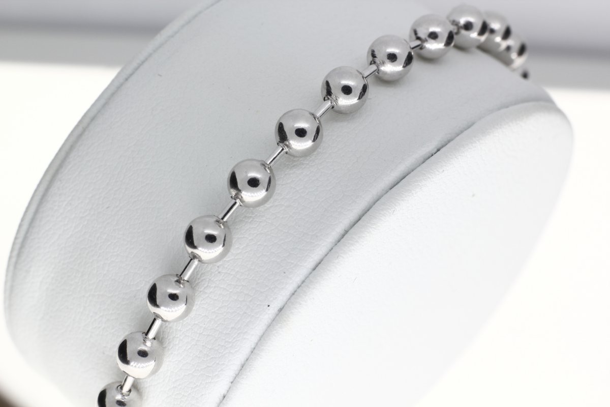 Balletjes Armband Witgoud