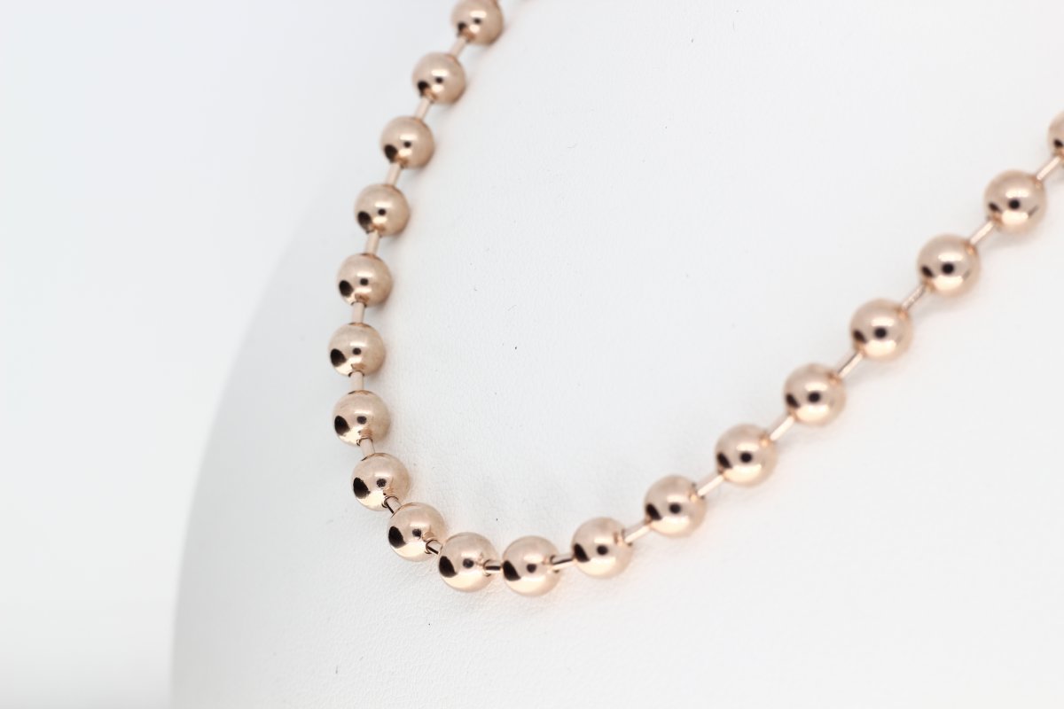 Balletjes Collier 14 Karaat Roodgoud