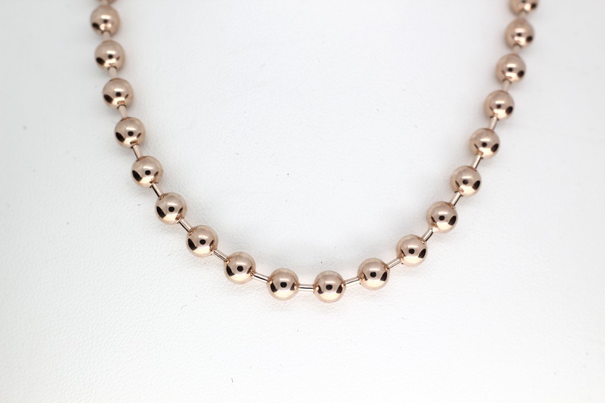 Balletjes Collier 14 Karaat Roodgoud