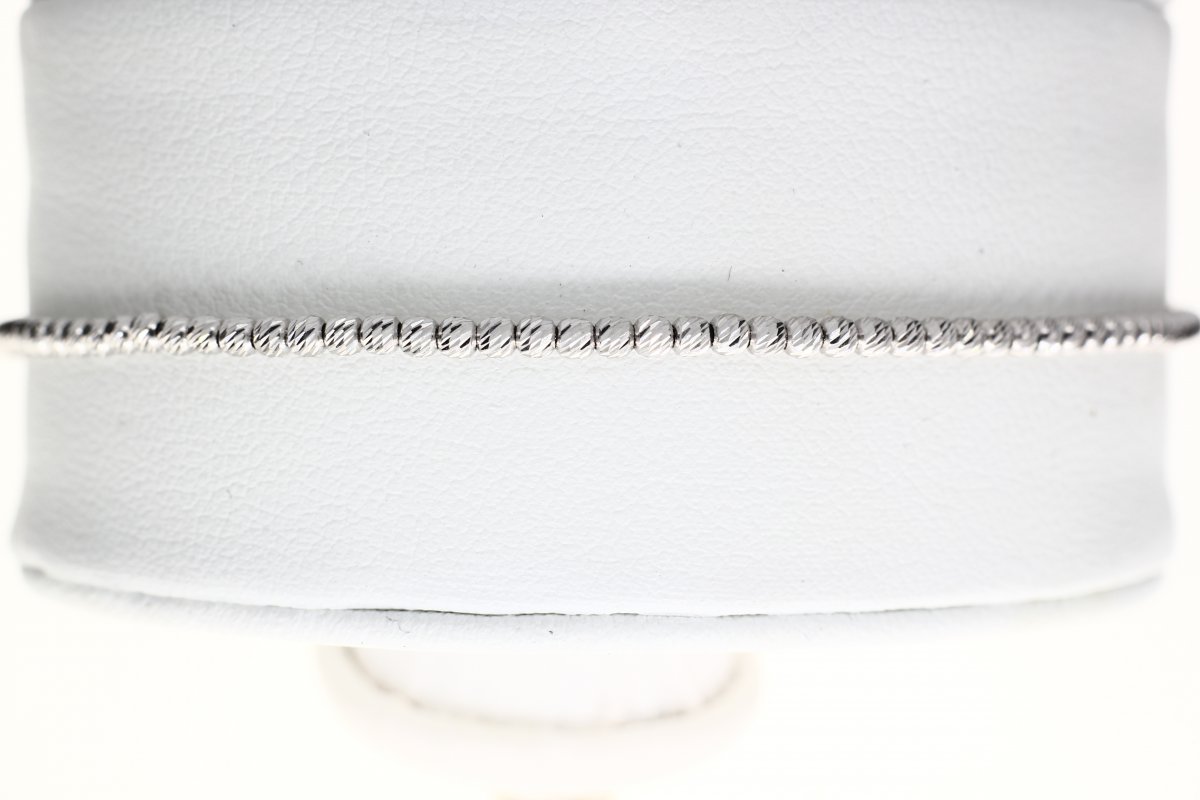 Witgouden Gefacetteerde Bolletjes Armband