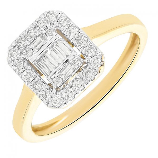 Baguette Halo Ring 27-0.38crt