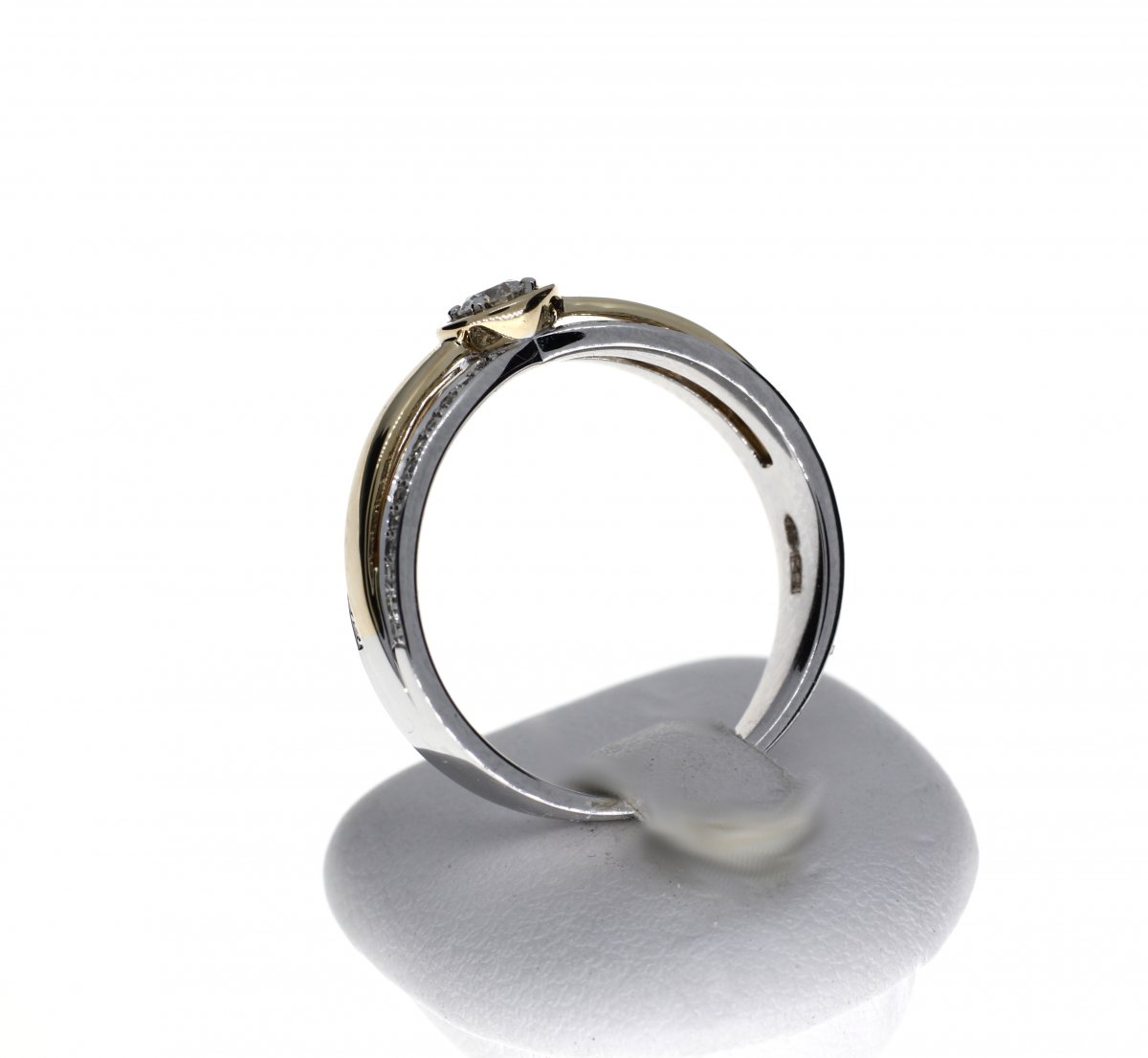 Bi-Color fantasie ring 49-0.30crt