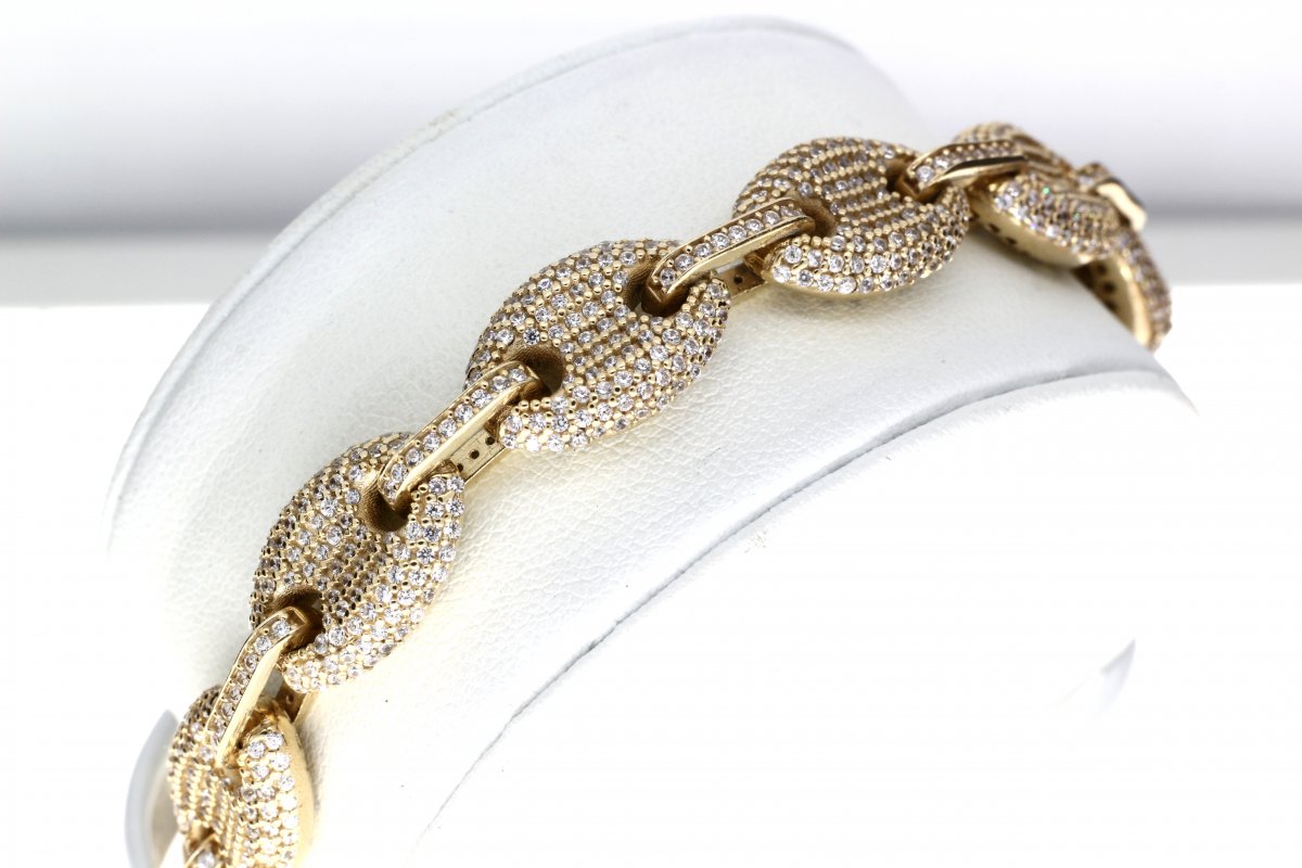 Koffieboon Schakelarmband Goud