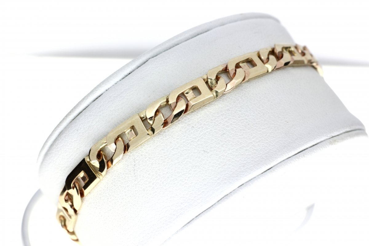 Gold men's bracelet 5.5mm wide