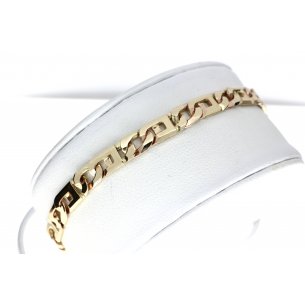 Gold men's bracelet 5.5mm wide