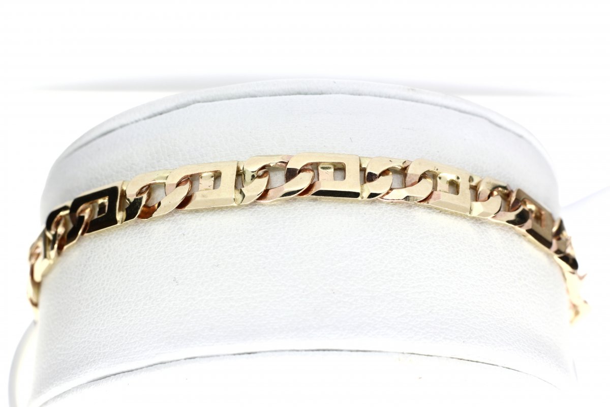 Gold men's bracelet 5.5mm wide