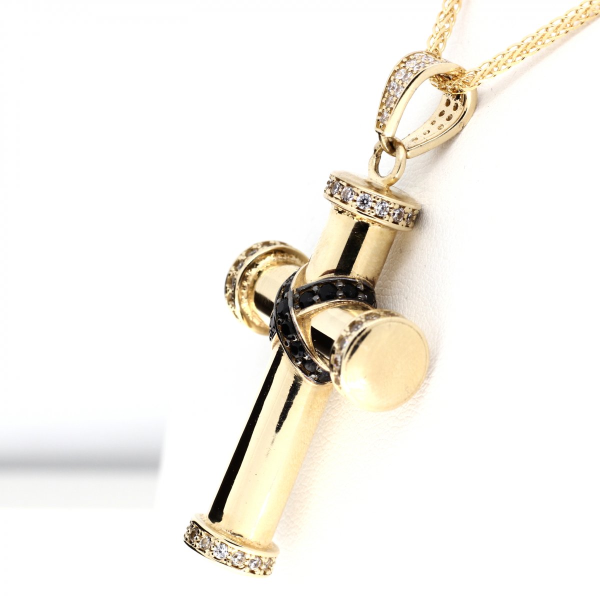 Gouden Kruishanger rond buis groot