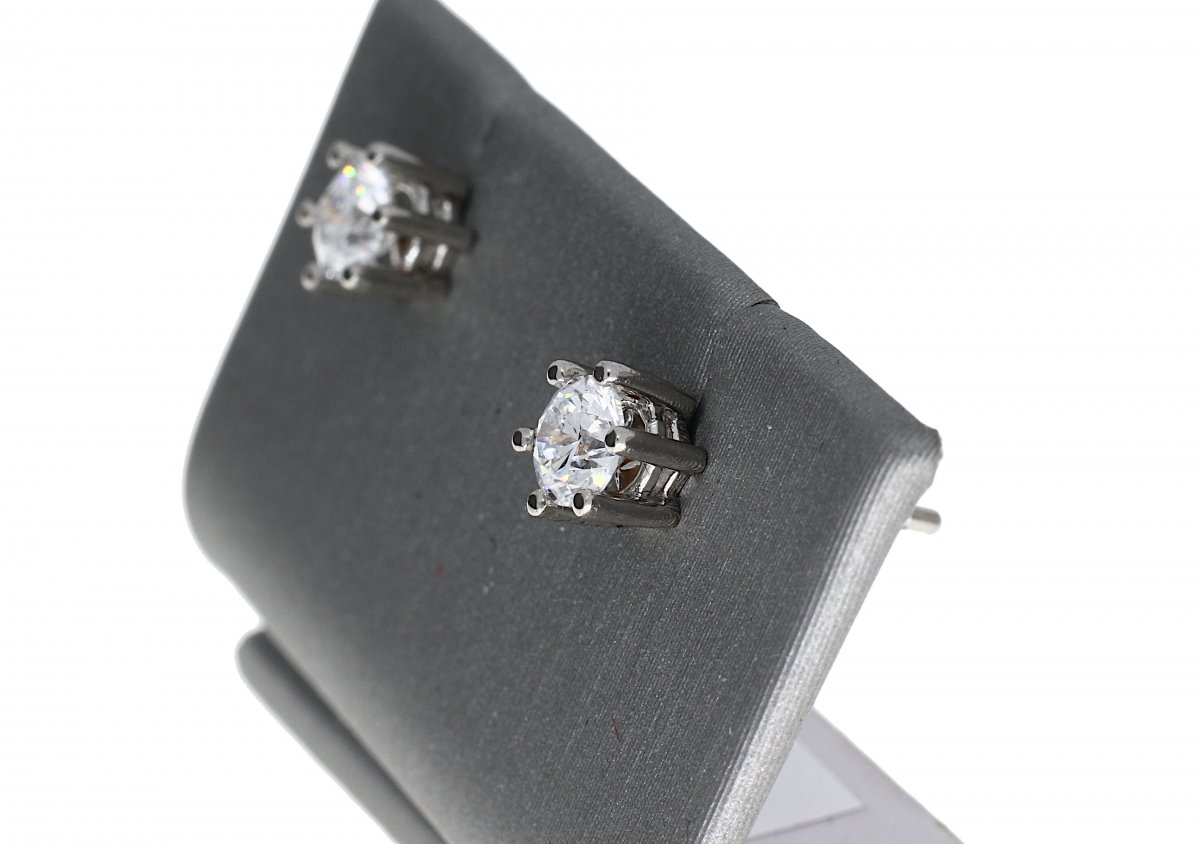 Lab-grown Solitair oorstekers 2-0.50crt