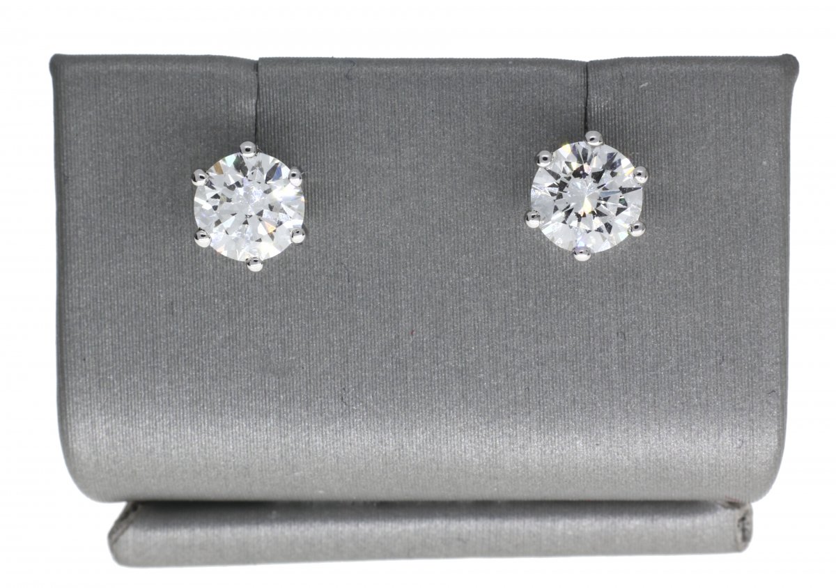 Lab-grown Solitair oorstekers 2-1.00crt