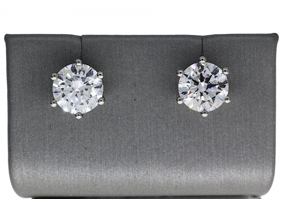 Lab-grown Solitair oorstekers 2-2.10crt