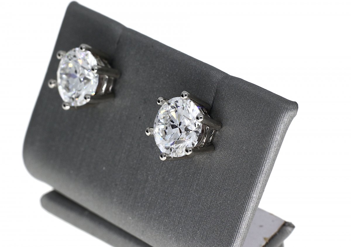 Lab-grown Solitair oorstekers 2-2.10crt