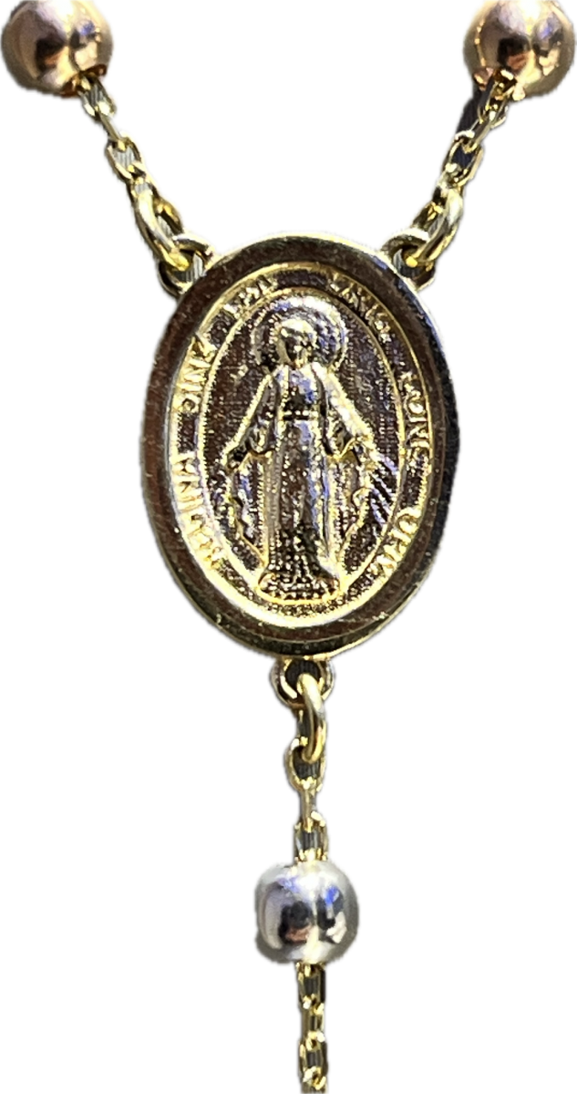 3 kleuren gouden rozenkrans