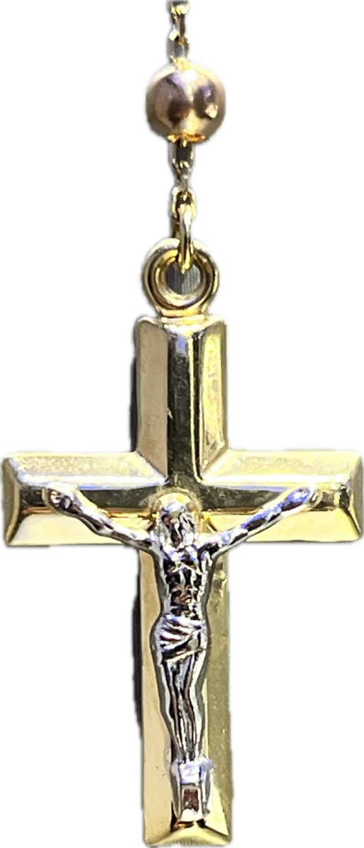 3 kleuren gouden rozenkrans