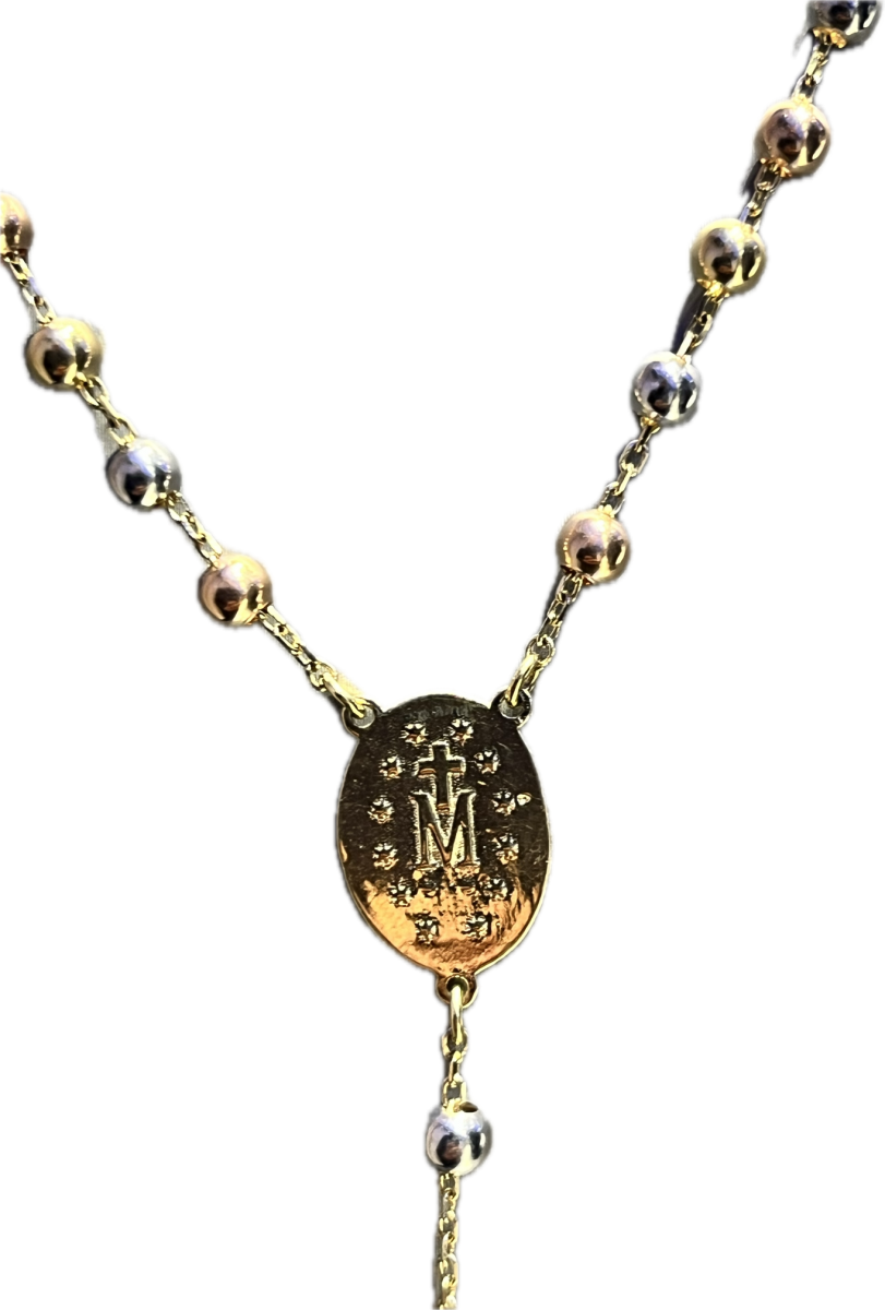 3 kleuren gouden rozenkrans