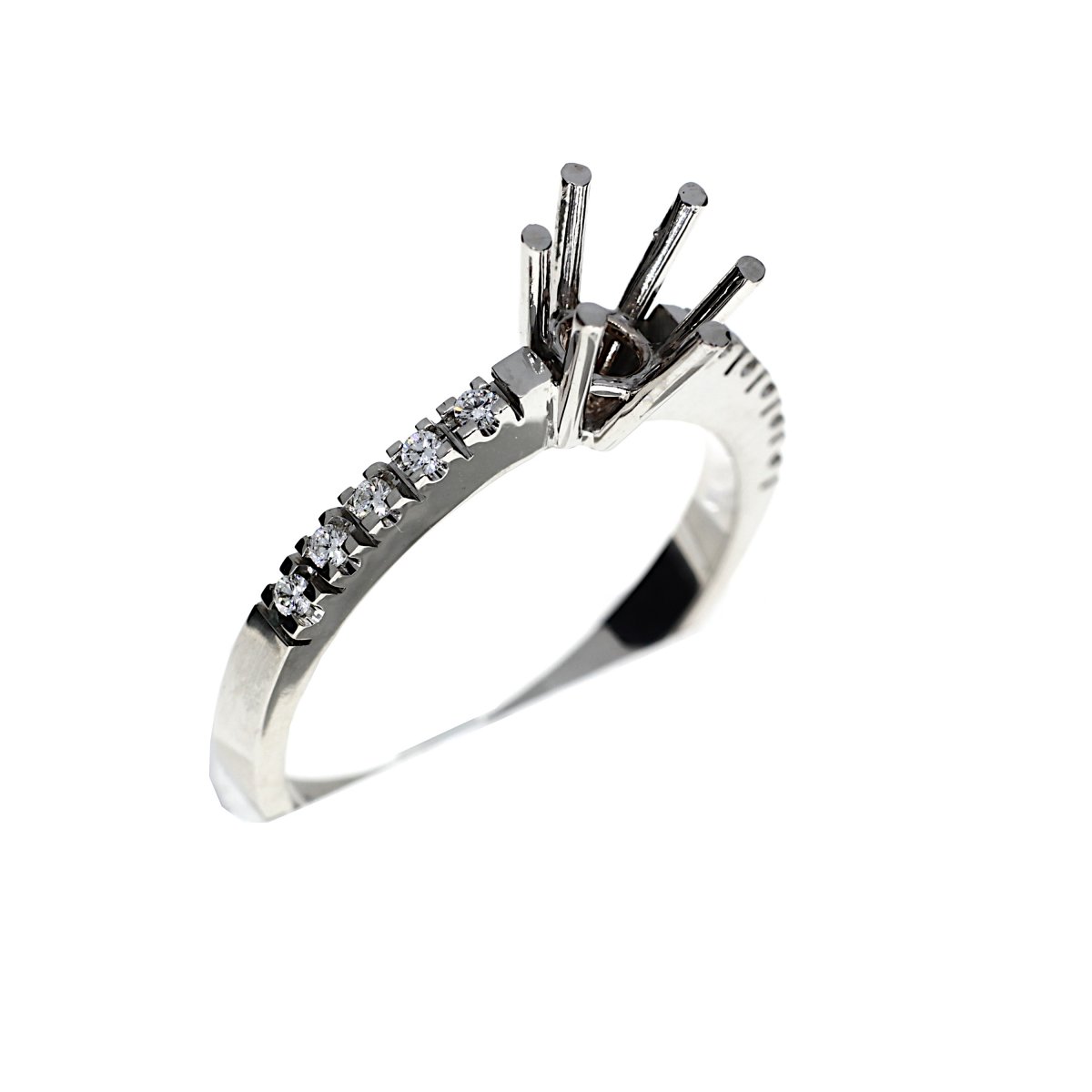 Rijring Solitair half montuur ring