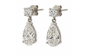 Lab-grown Pearshape oorstekers 4-2.61crt