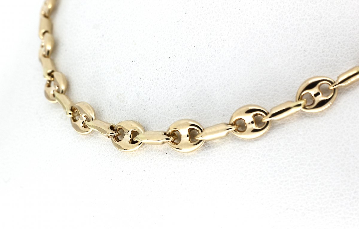 14 Karaat Geelgouden Koffieboon collier