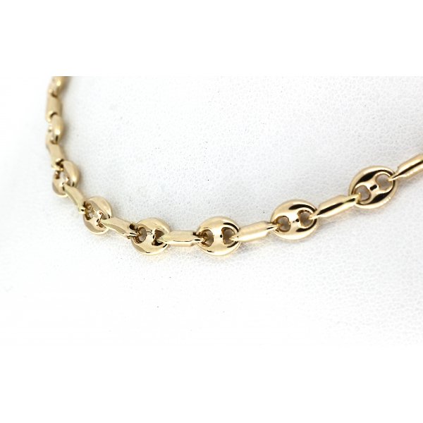 14 carat yellow gold coffee bean necklace