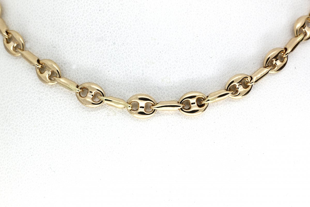 14 Karaat Geelgouden Koffieboon collier