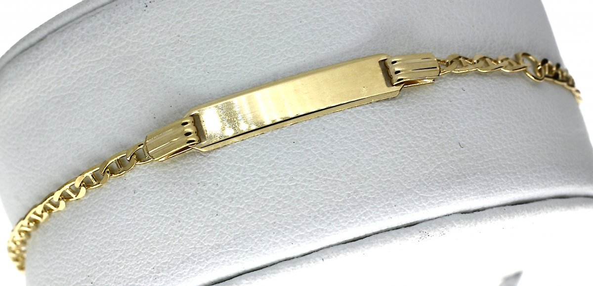 Baby plaatarmbandje Geelgoud