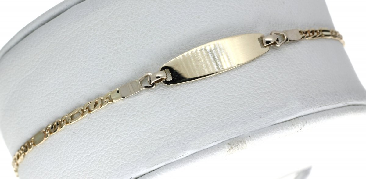 Baby plaatarmbandje Valkenoog Geelgoud