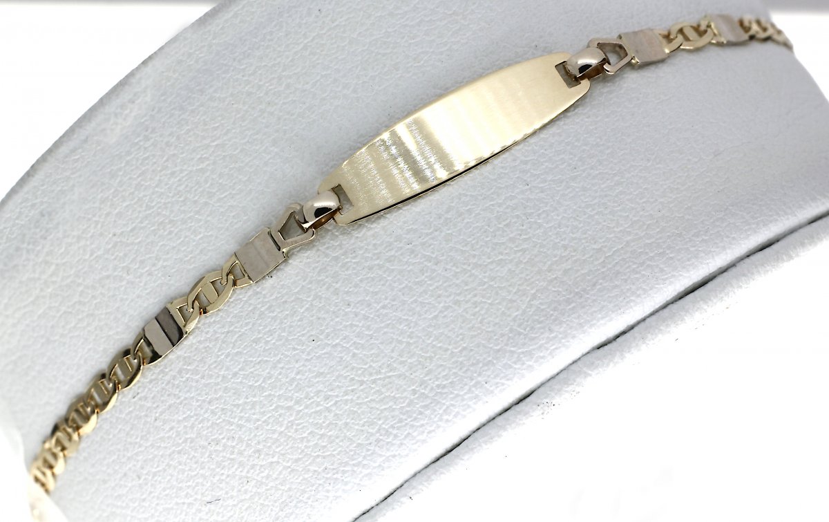 Baby plaatarmbandje Steg Geelgoud