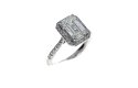 Lab Grown Emerald Cut Halo Ring