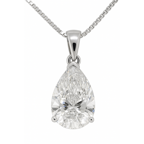 Lab-grown Pearshape Hanger 1-5.07crt