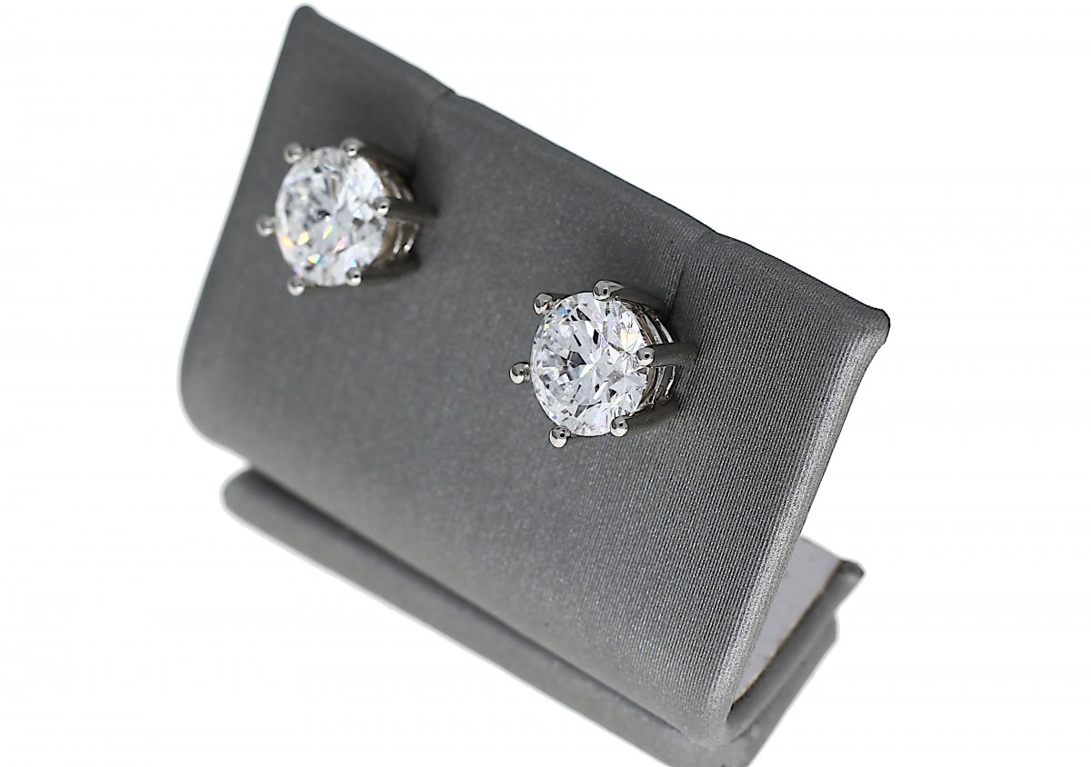Lab-grown Solitair oorstekers 2-1.79crt.