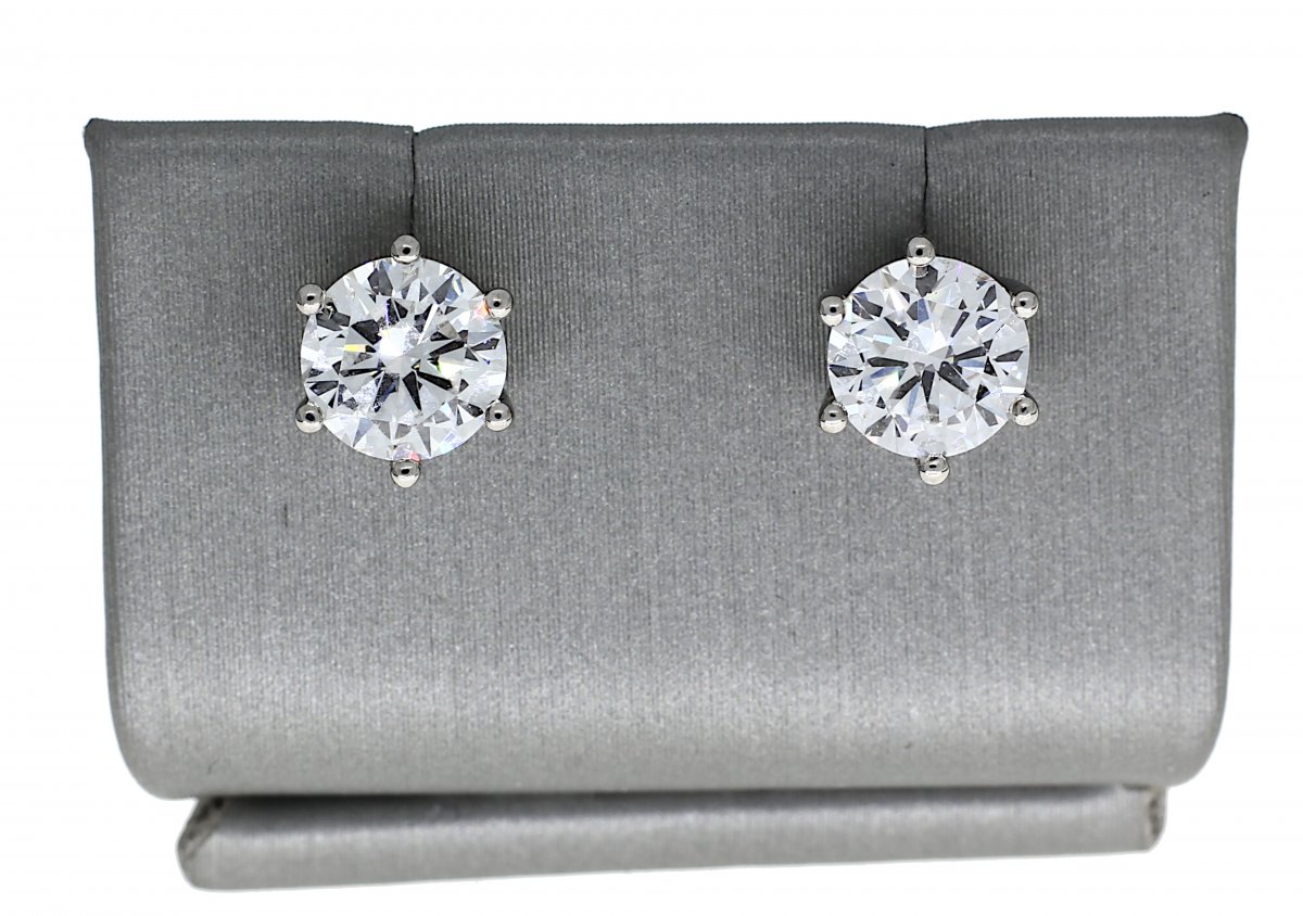 Lab-grown Solitair oorstekers 2-1.79crt.