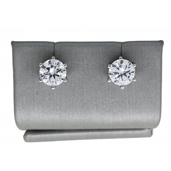 Labgrown Solitaire stud earrings 2-1.79crt.