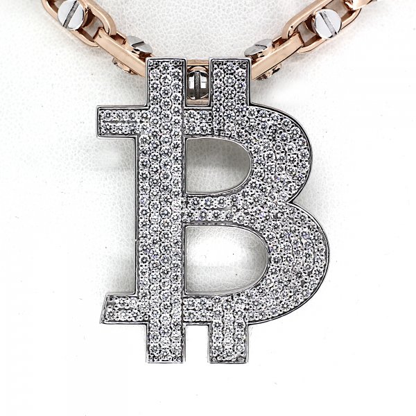 Labgrown Bitcoin pendant 235-2.71crt.