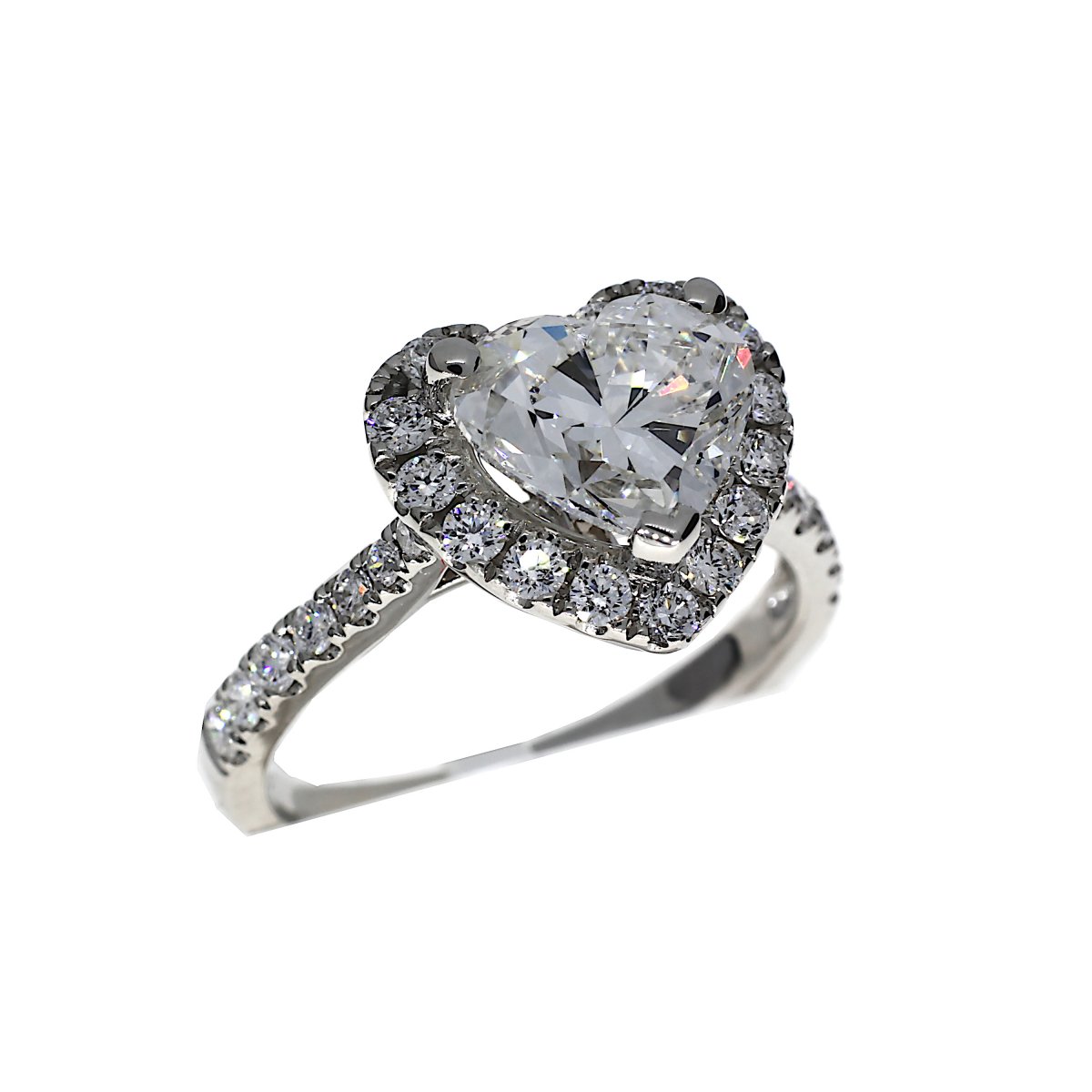 Heart Shape Halo ring witgoud 32-2.59crt.
