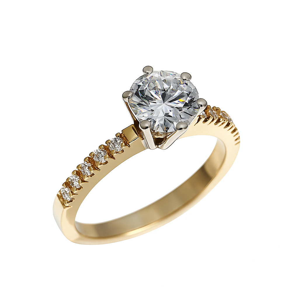 Lab-grown Solitair ring 1.20crt