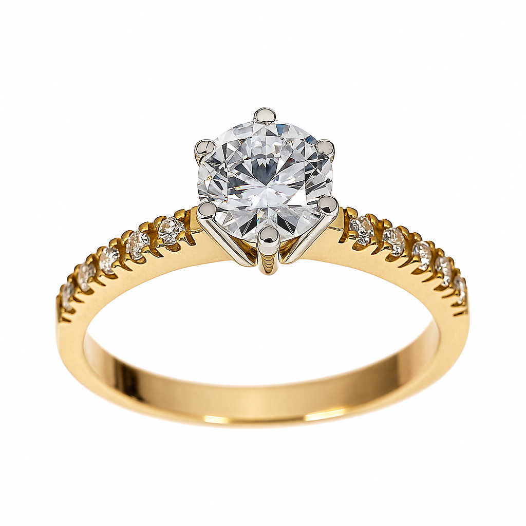 Lab-grown Solitair ring 1.20crt