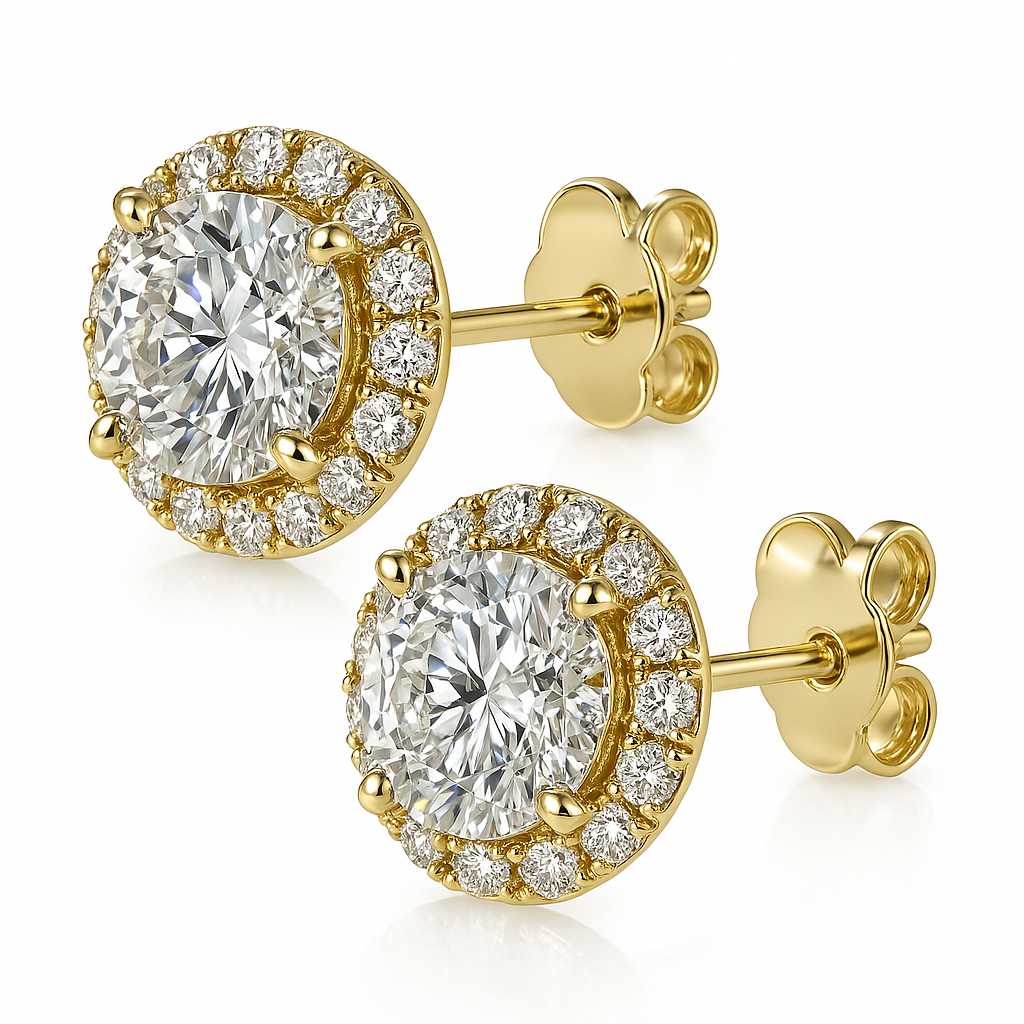 Lab-grown Halo Oorstekers 32-2.38crt.