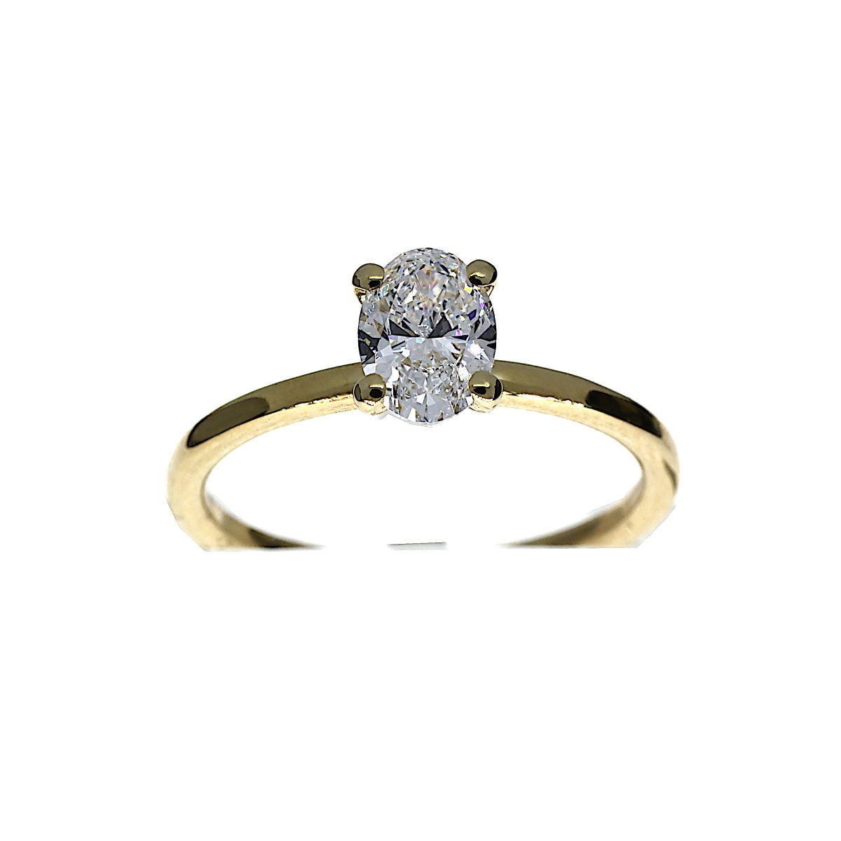 Lab-grown Ovaal Solitair Ring 0.83crt