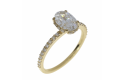 Lab-grown Ovaal Solitair Ring 1.26 crt