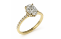 Lab-grown Oval Entourage ring 2.43 crt